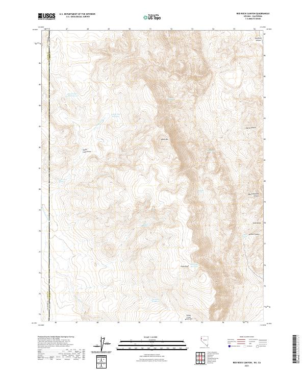 Red Rock Canyon topographic map thumbnail