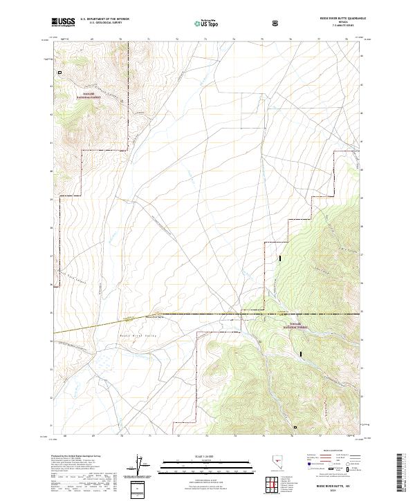 Reese River Butte topographic map thumbnail