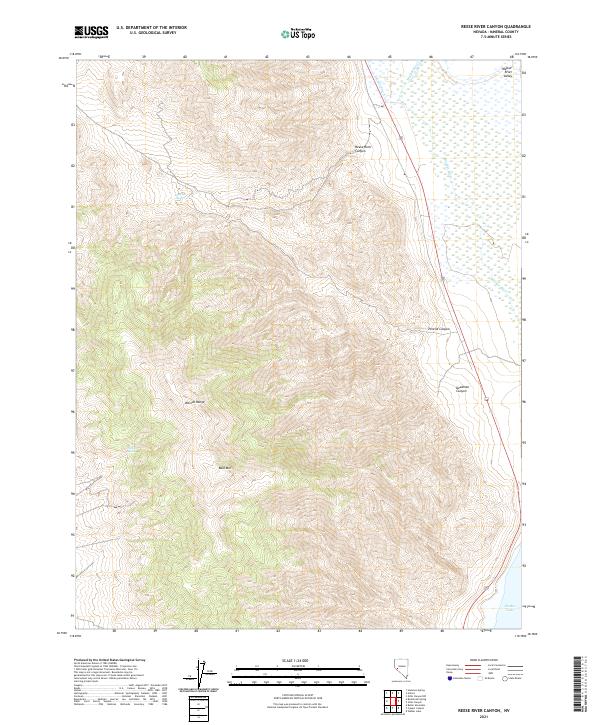 Reese River Canyon topographic map thumbnail