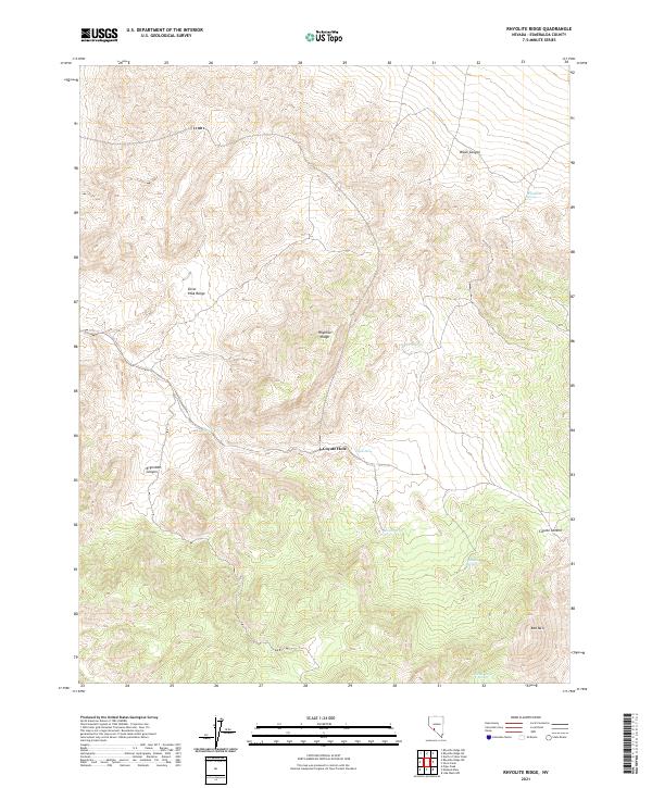 Rhyolite Ridge 2021 topographic map thumbnail