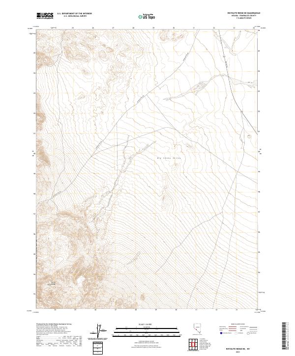Rhyolite Ridge NE topographic map thumbnail