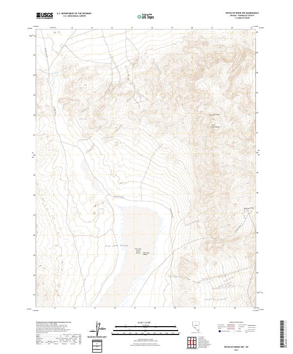 Rhyolite Ridge NW topographic map thumbnail