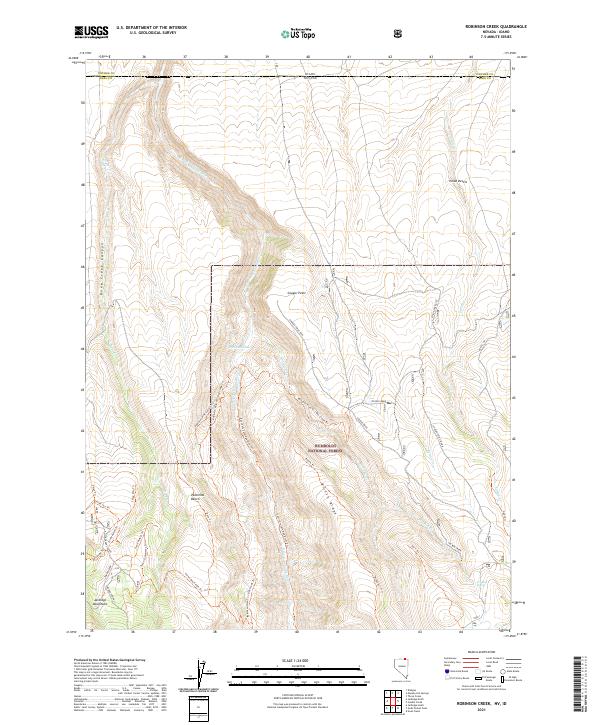 Robinson Creek 2021 topographic map thumbnail
