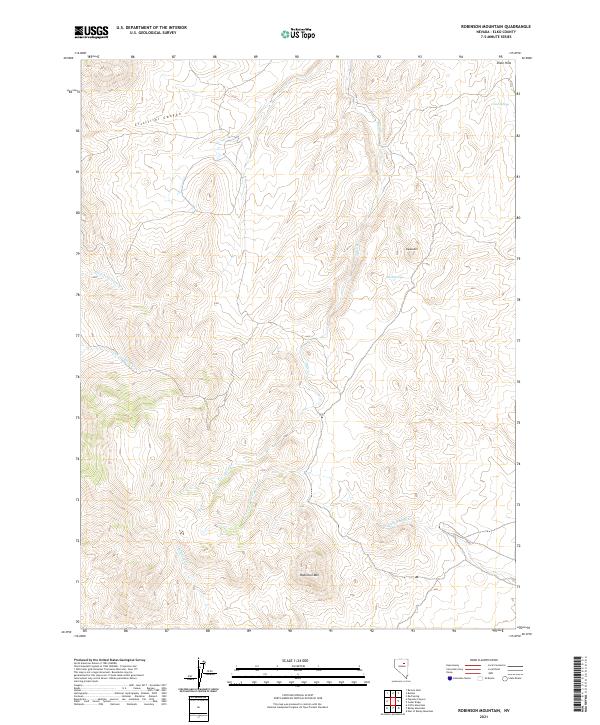 Robinson Mountain 2021 topographic map thumbnail