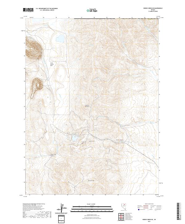 Rodeo Creek NE topographic map thumbnail