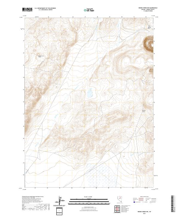 Rodeo Creek NW topographic map thumbnail