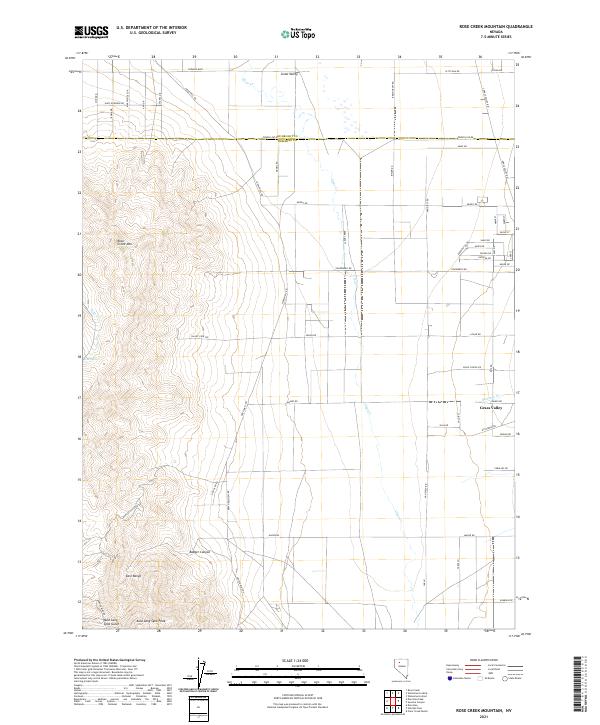 Rose Creek Mountain topographic map thumbnail
