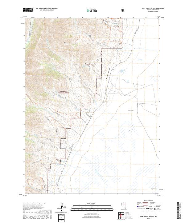 Ruby Valley School 2021 topographic map thumbnail