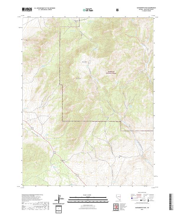 Sacramento Pass topographic map thumbnail