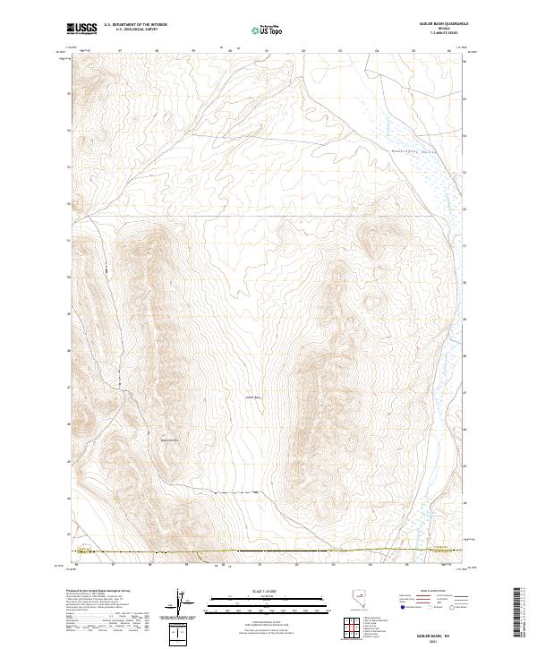 Sadler Basin 2021 topographic map thumbnail