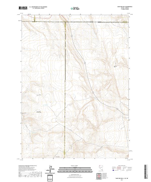 Sage Hen Hills topographic map thumbnail