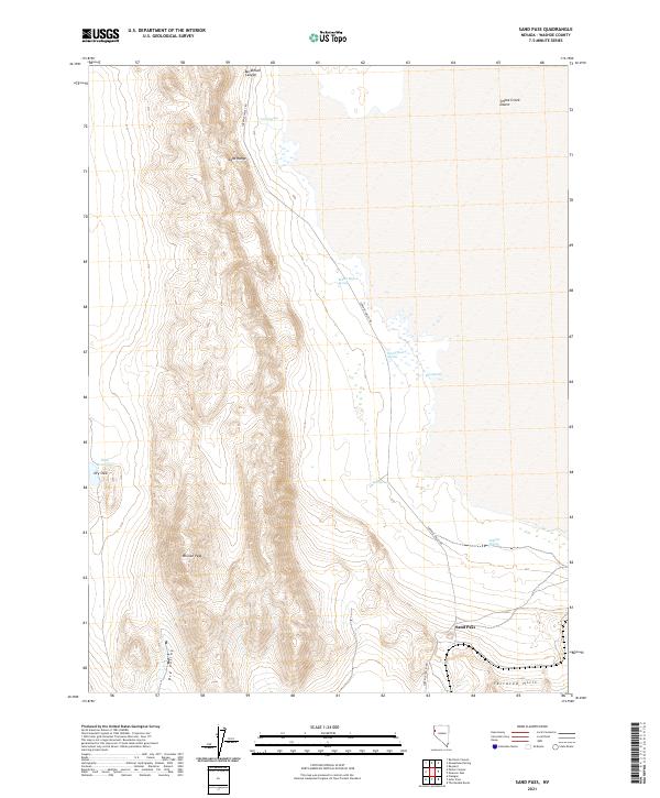Sand Pass topographic map thumbnail