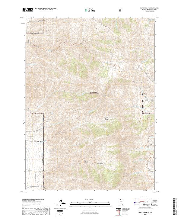 Santa Rosa Peak topographic map thumbnail