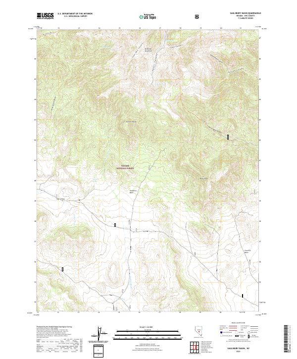Saulsbury Basin topographic map thumbnail
