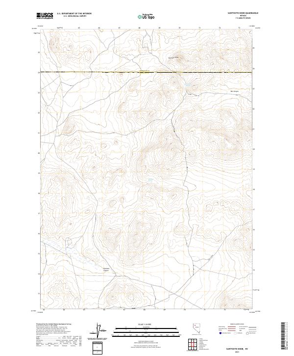 Sawtooth Knob 2021 topographic map thumbnail