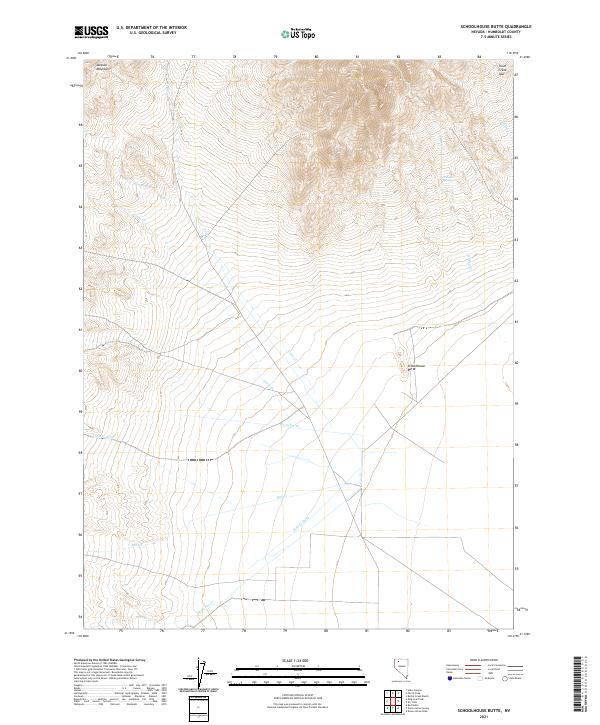 Schoolhouse Butte 2021 topographic map thumbnail