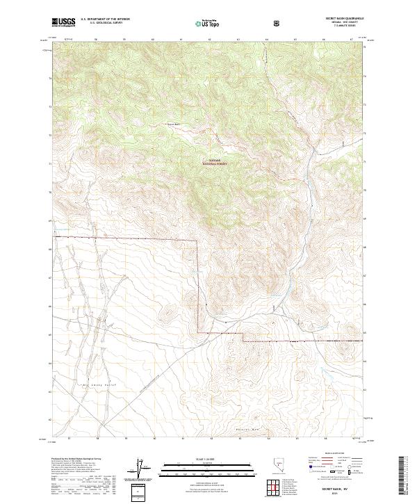 Secret Basin 2021 topographic map thumbnail