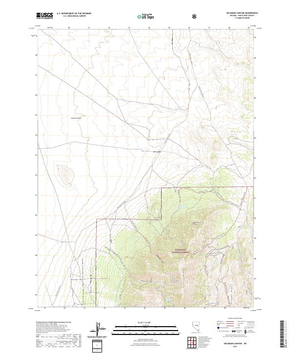 Seligman Canyon 2021 topographic map thumbnail