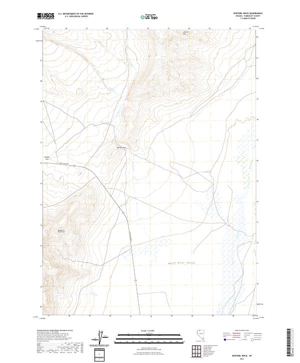 Sentinel Rock 2021 topographic map thumbnail