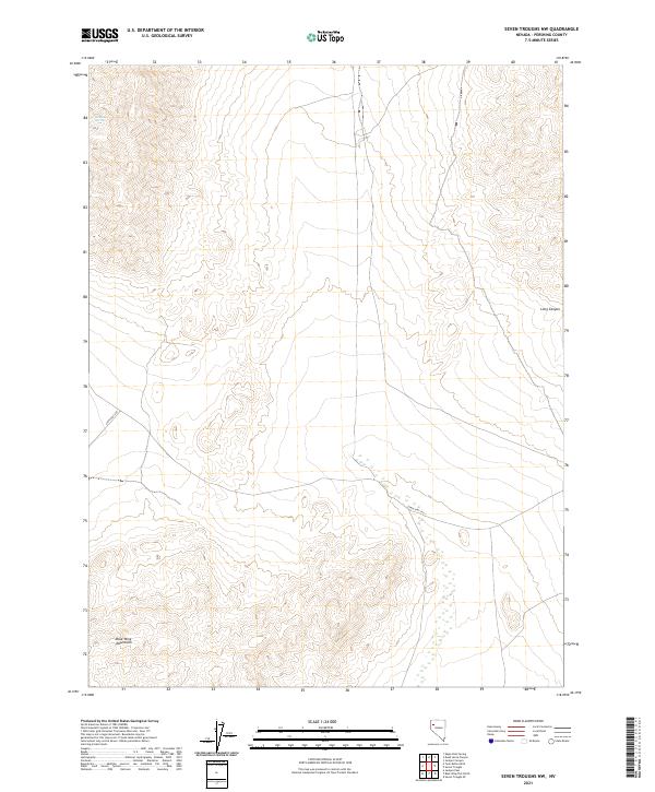 Seven Troughs NW topographic map thumbnail
