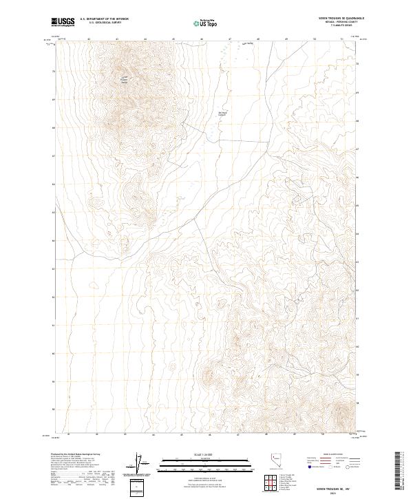 Seven Troughs SE 2021 topographic map thumbnail