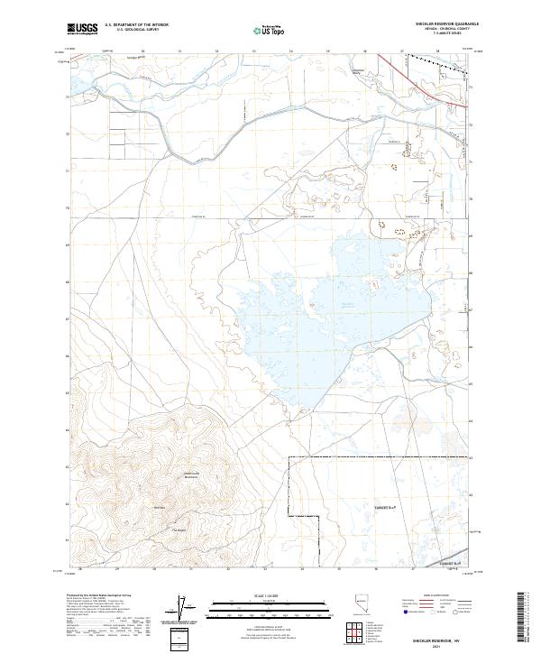 Sheckler Reservoir topographic map thumbnail
