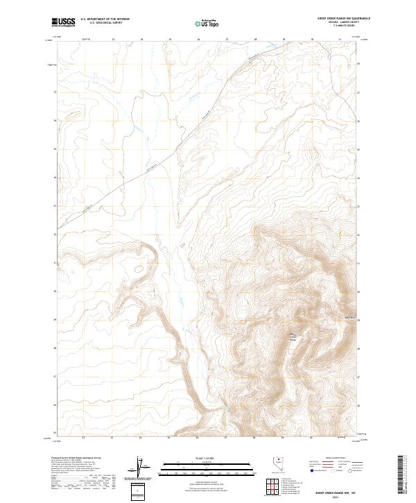 Sheep Creek Range NW topographic map thumbnail