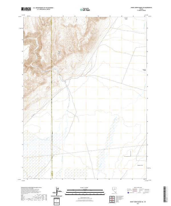 Sheep Creek Range SE topographic map thumbnail