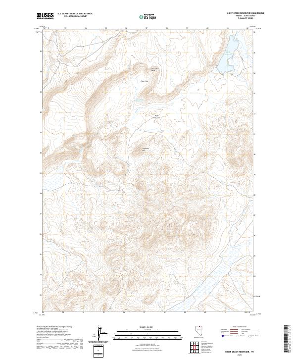 Sheep Creek Reservoir topographic map thumbnail