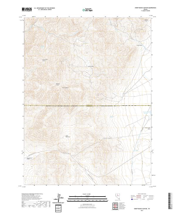 Sheep Ranch Canyon topographic map thumbnail