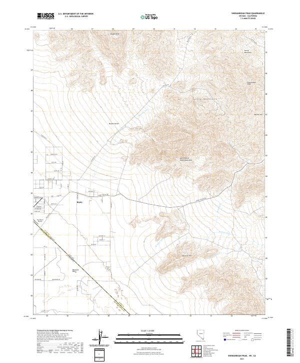 Shenandoah Peak 2021 topographic map thumbnail