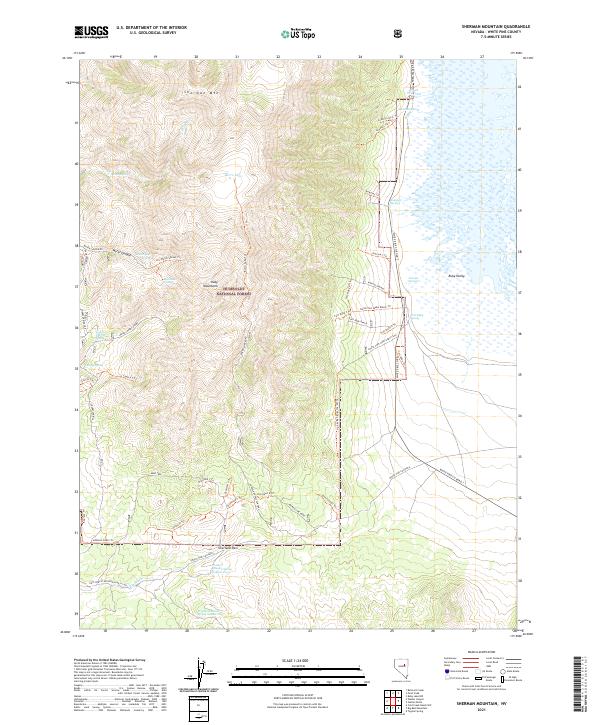 Sherman Mountain topographic map thumbnail