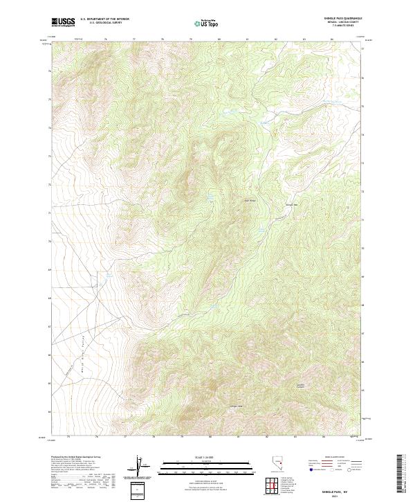 Shingle Pass topographic map thumbnail