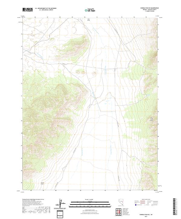 Shingle Pass SE topographic map thumbnail