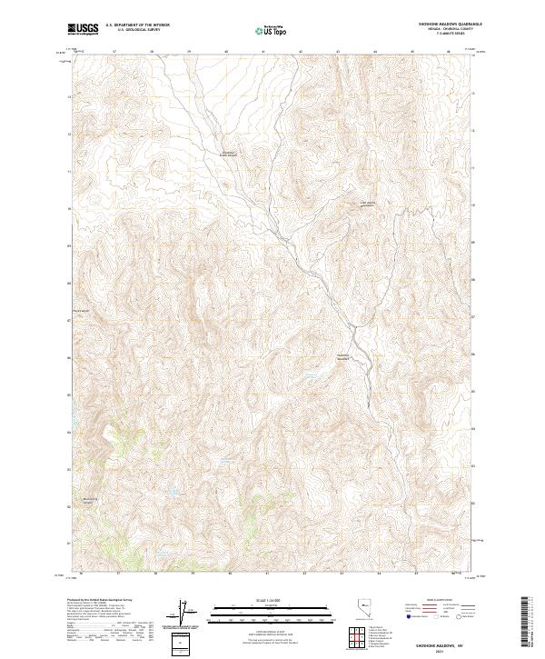 Shoshone Meadows topographic map thumbnail