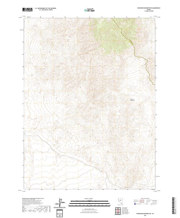 Shoshone Meadows NE topographic map thumbnail