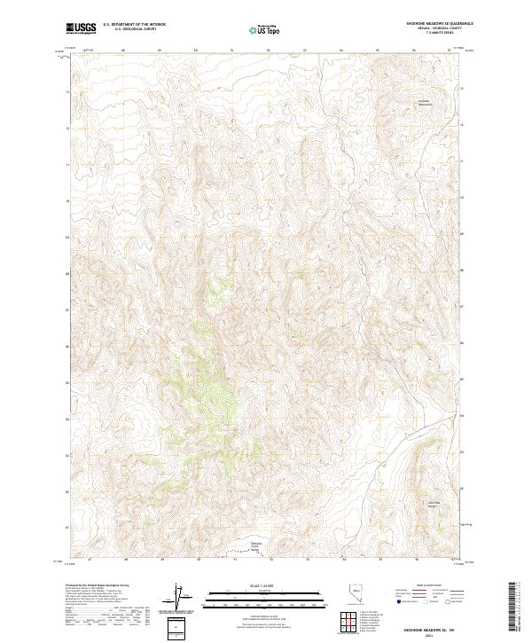 Shoshone Meadows SE topographic map thumbnail