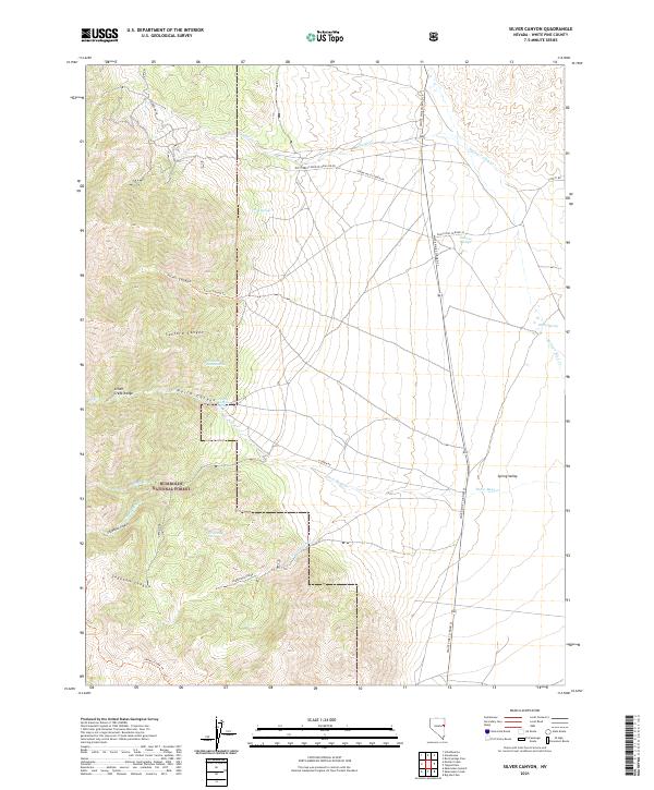 Silver Canyon 2021 topographic map thumbnail