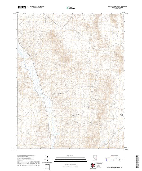 Silver King Mountain SW topographic map thumbnail