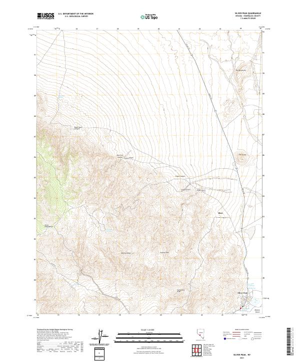 Silver Peak 2021 topographic map thumbnail