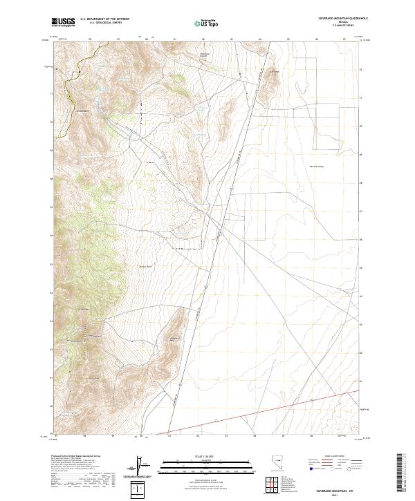 Silverado Mountain 2021 topographic map thumbnail