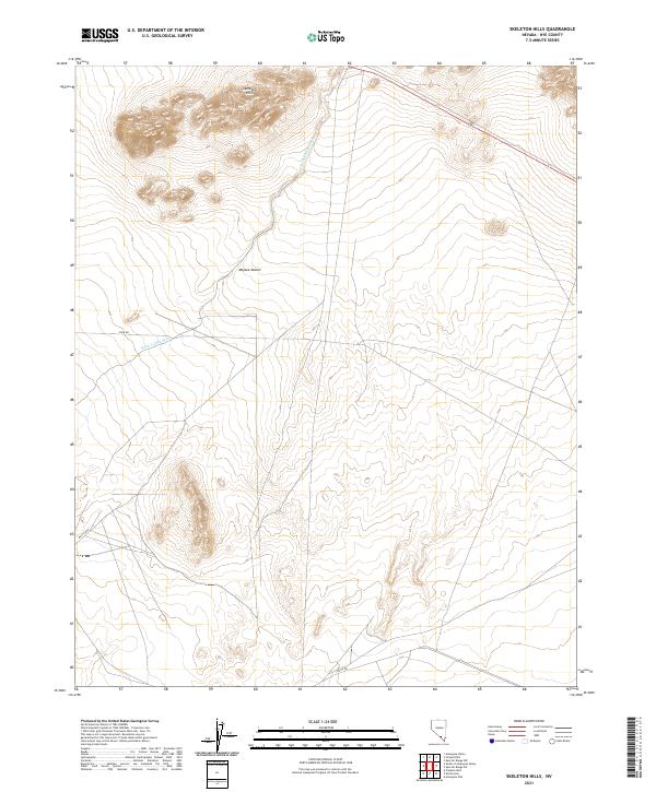 Skeleton Hills 2021 topographic map thumbnail