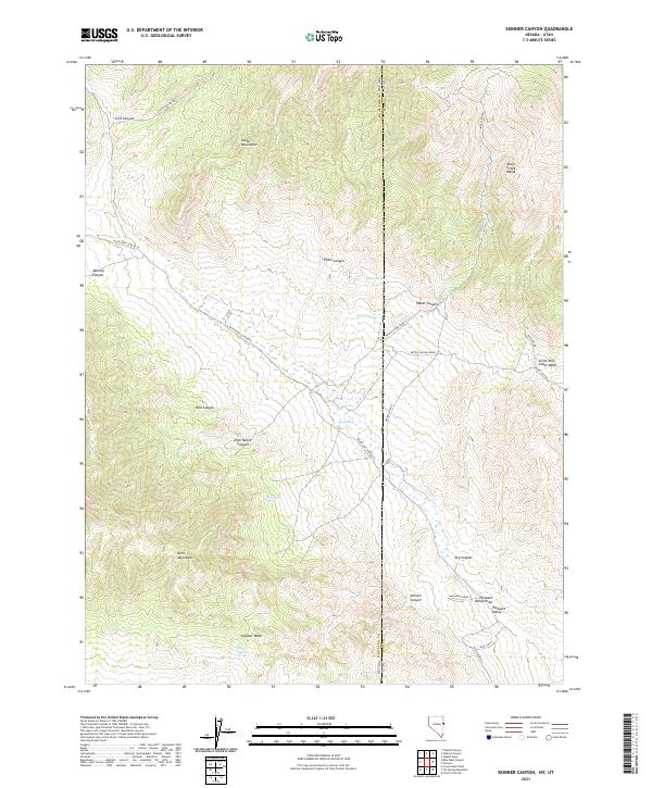 Skinner Canyon 2021 topographic map thumbnail