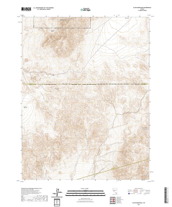 Slate Mountain 2021 topographic map thumbnail