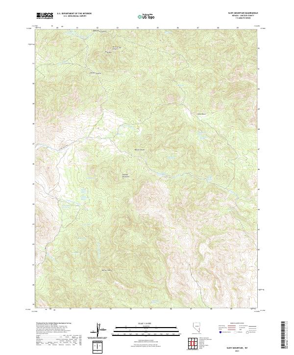 Slidy Mountain 2021 topographic map thumbnail