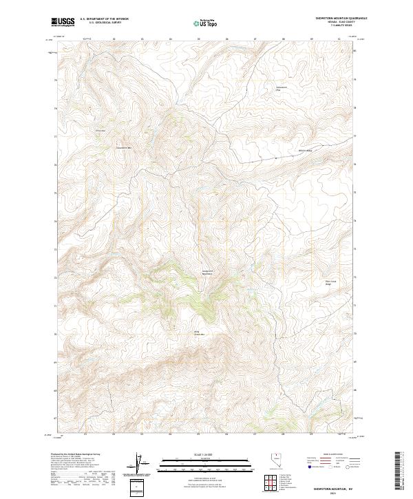 Snowstorm Mountain topographic map thumbnail