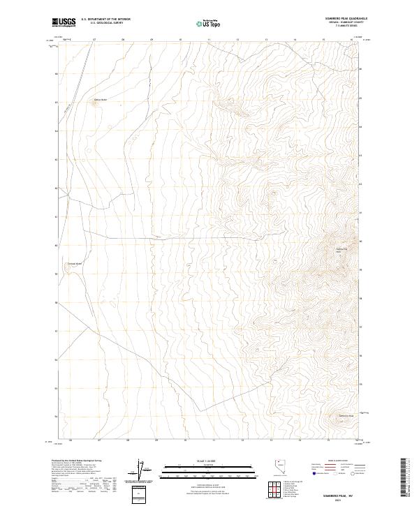 Sombrero Peak topographic map thumbnail