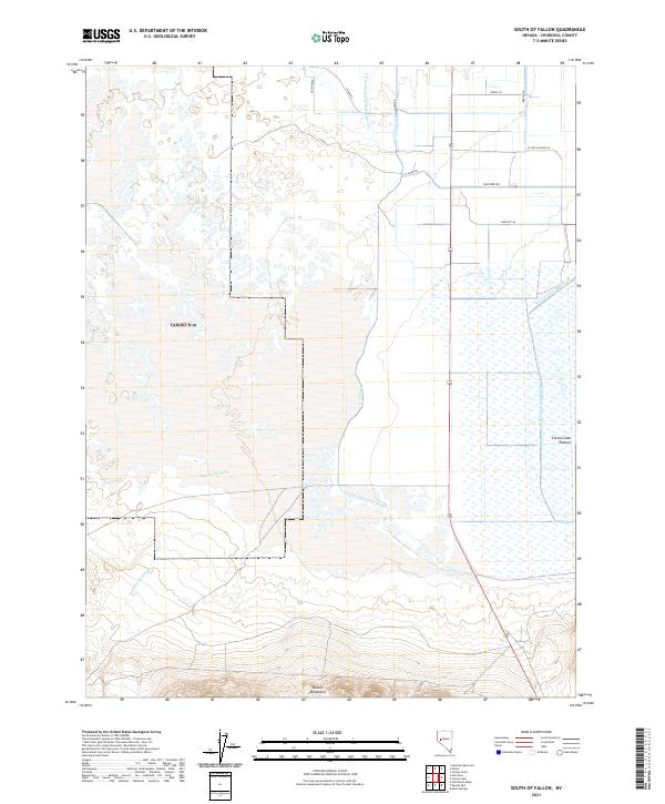South of Fallon topographic map thumbnail