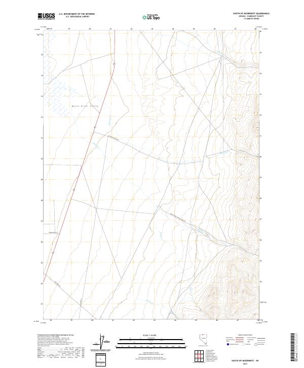 South of McDermitt topographic map thumbnail