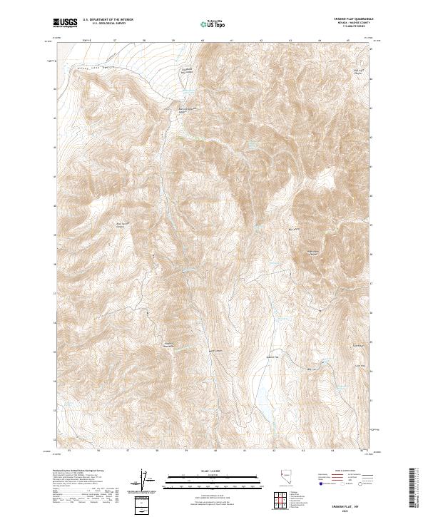 Spanish Flat 2021 topographic map thumbnail